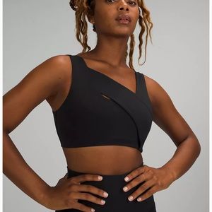 Nulu Cross-Front Yoga Bra Black LuluLemon Size 4 B/C